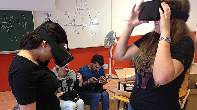 estudiantes realidad virtual
