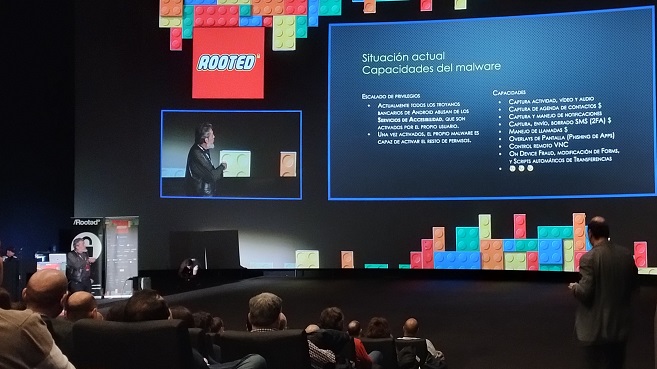 Jordi Murgó durante su intervención en RootedCON 2023