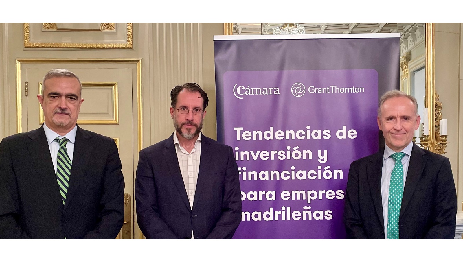 fotografía con representantes de Grant Thornton y Cámara de Comercio de Madrid