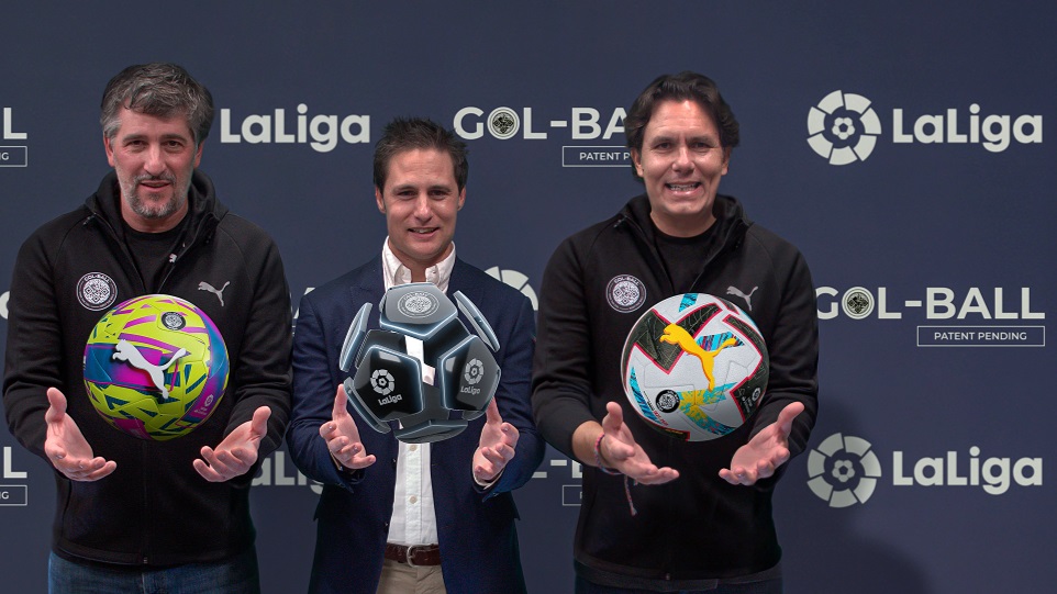 Fede Giuliani, CTO de Gol Ball; Óscar Mayo; y Andrés Rodríguez, CEO de Gol Ball_