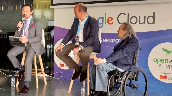 Alberto Retana durante la presentación del Manifiesto por las Tecnologías Accesibles en Open Expo Europe